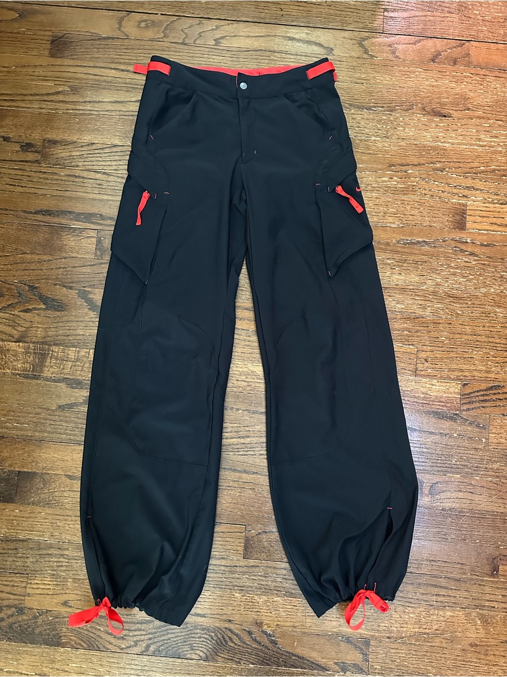Nike Black Cargo Pants with Red Trim